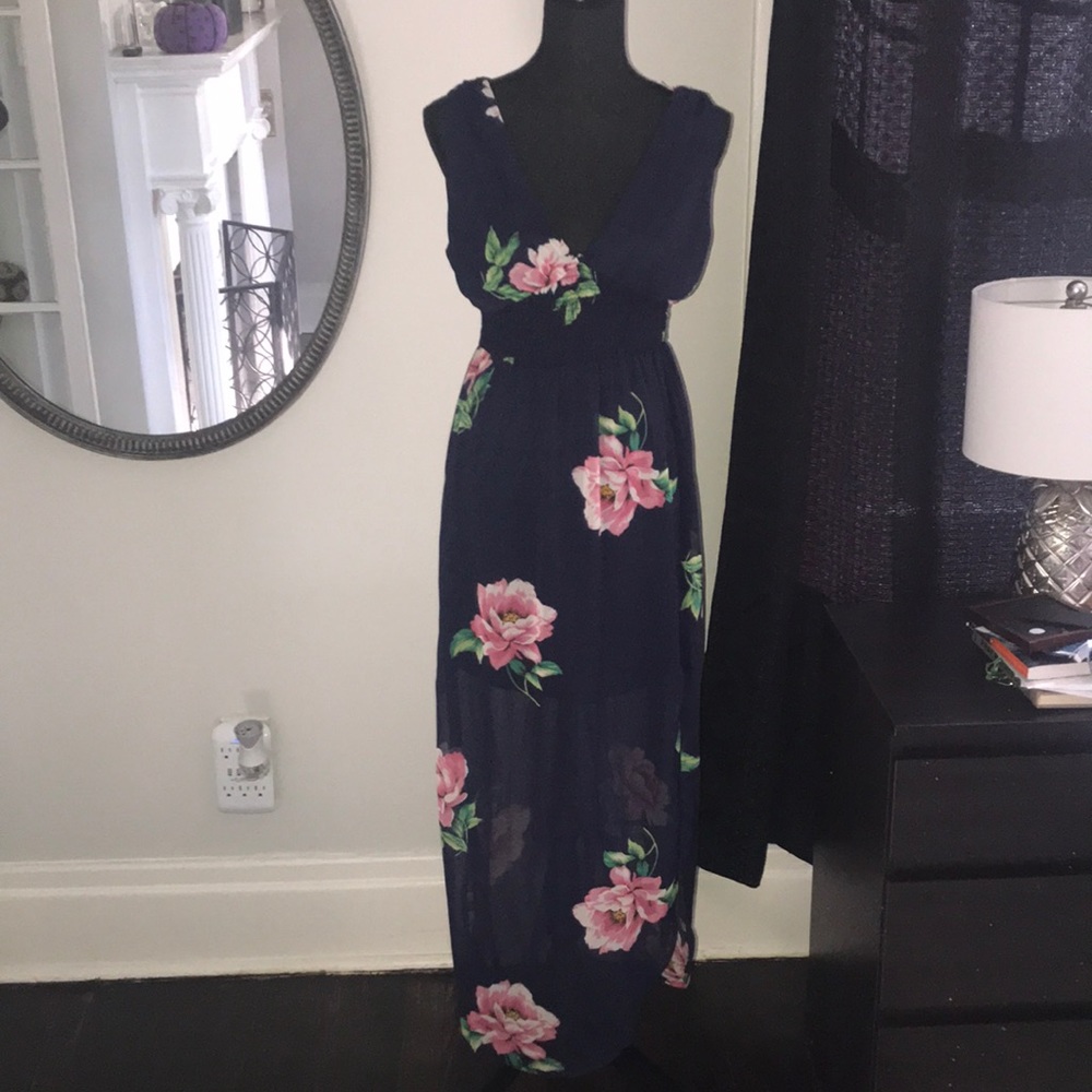 Semi sheer maxi dress